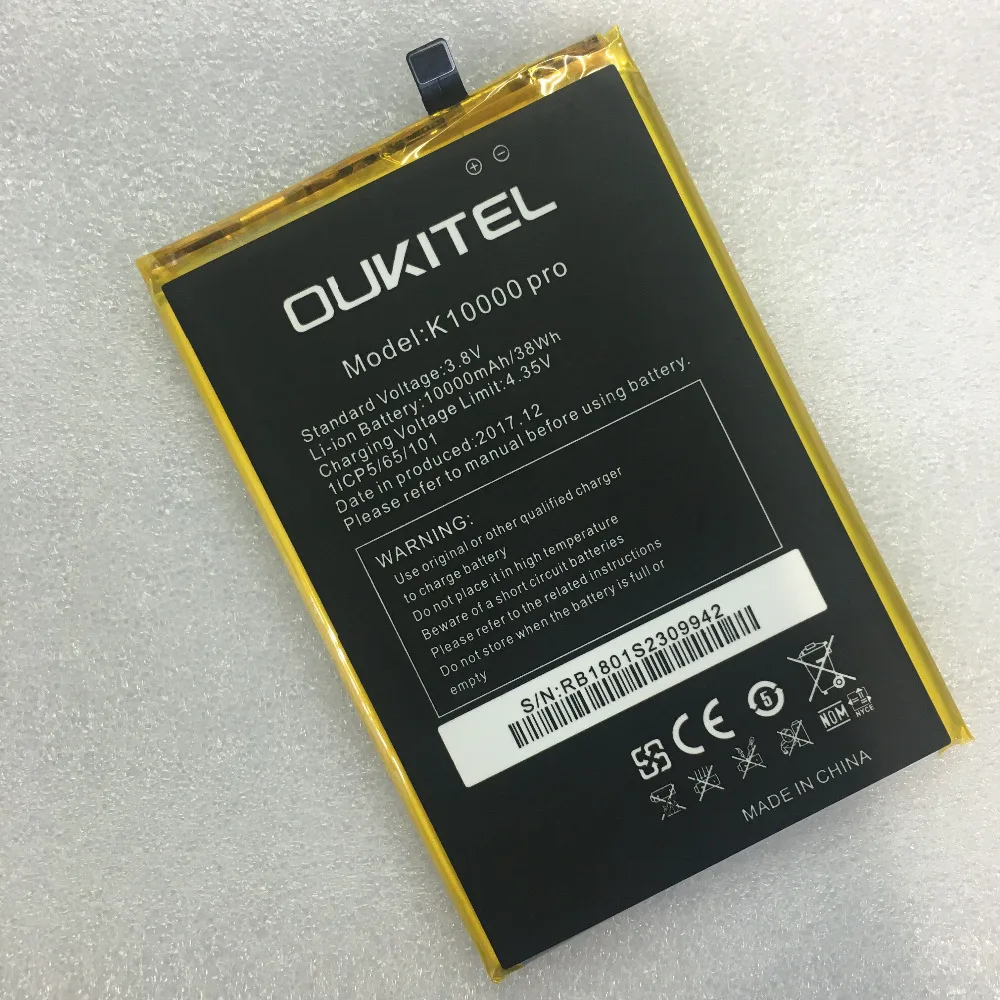 Oukitel k10000 Pro Двойная Батарея оригинальная большая емкость настоящая батарея 10000