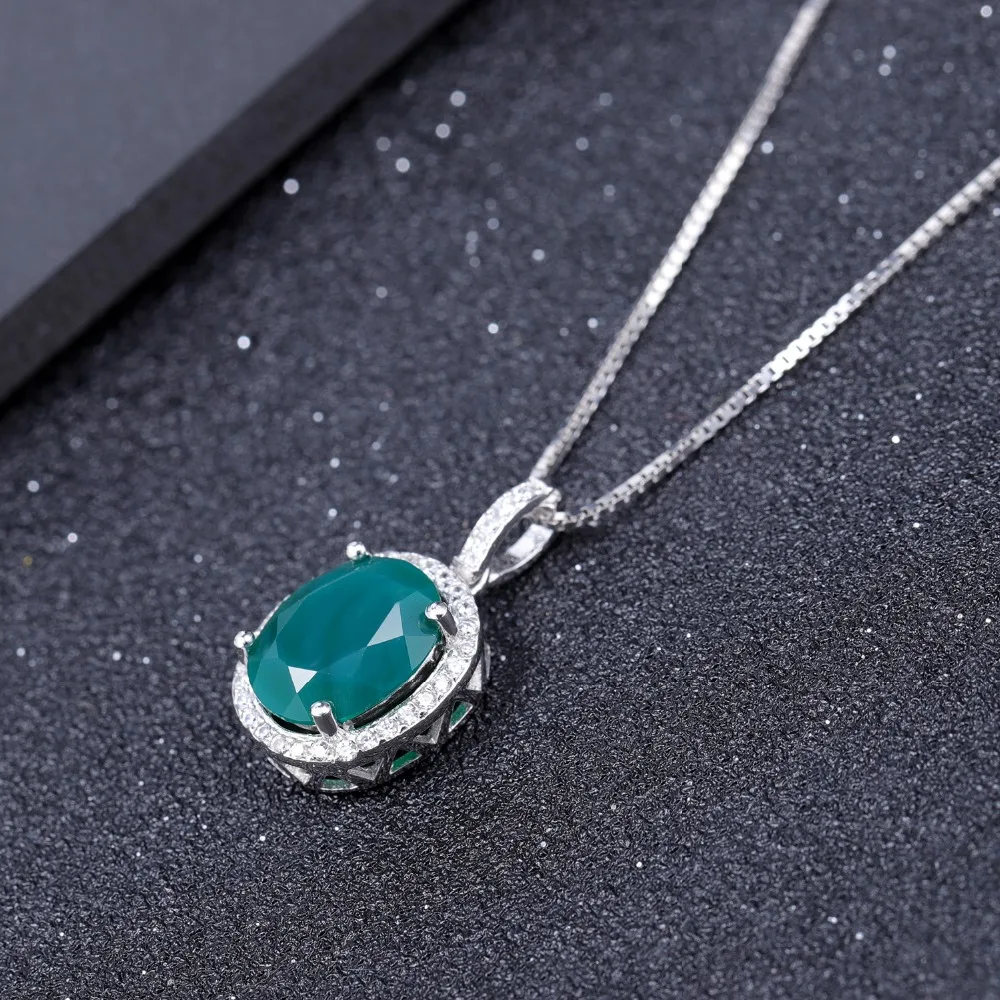 Женский Классический балет GEM'S Овальный натуральный зеленый агат камень