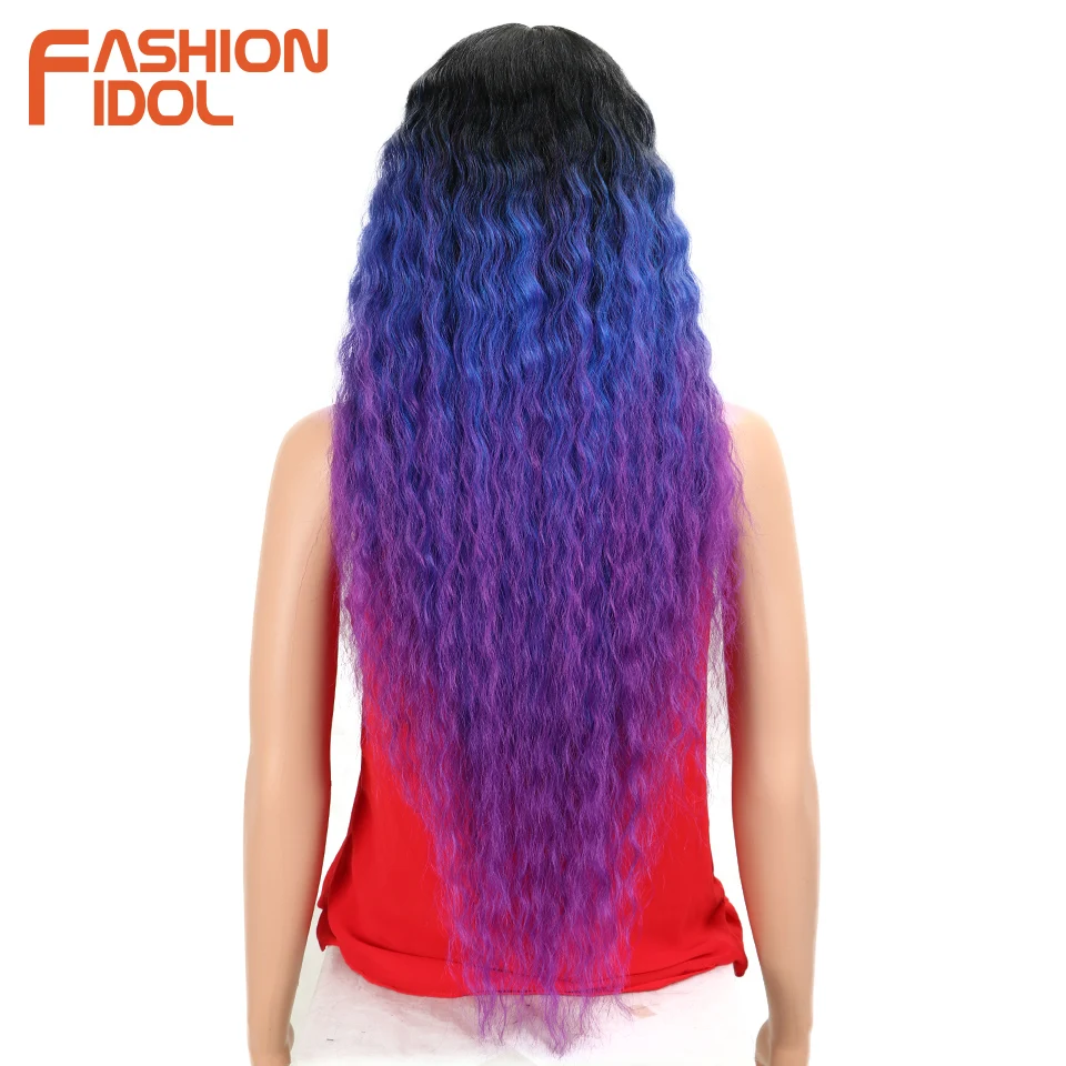 Мода IDOL Hair 28 дюймов мягкий длинный кудрявый I парик на кружеве для черных женщин синтетические волосы термостойкие парики для женщин