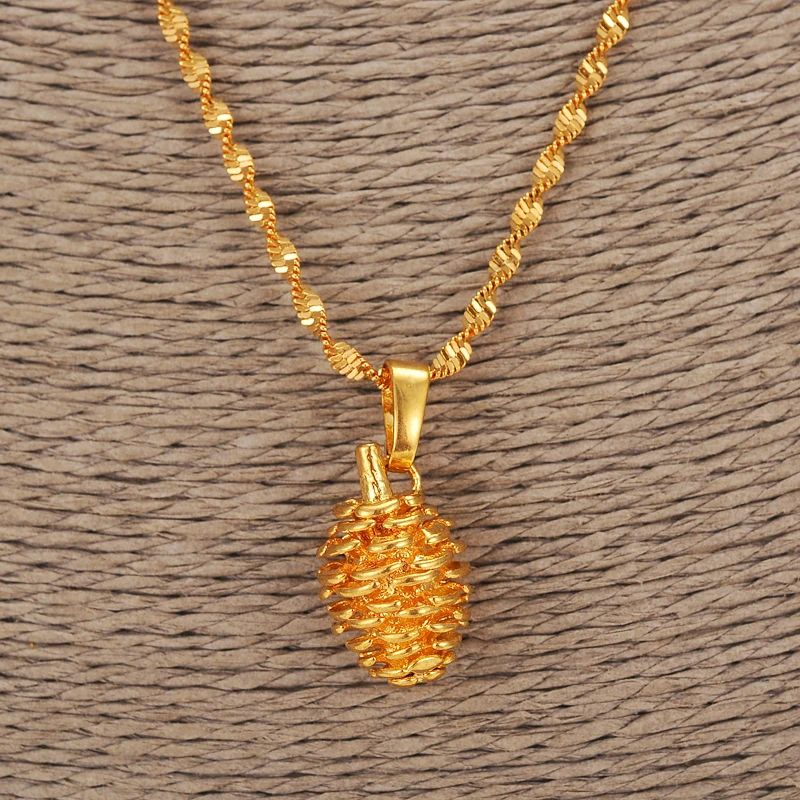 Милое ожерелье с кулоном из соснового конуса подвесное 2017 Рождественский кулон