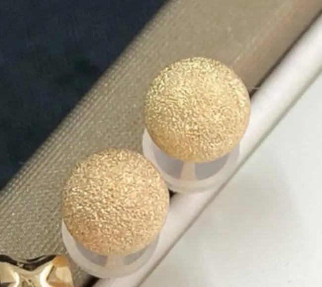 Aazuo Real 18 К Белое золото с настоящими бриллиантами 0.42ct IJ SI классические круглые серьги гвоздики подаренные для женщин Свадебная вечеринка Au750 настоящее золото - Цвет камня: Round Yellow Gold