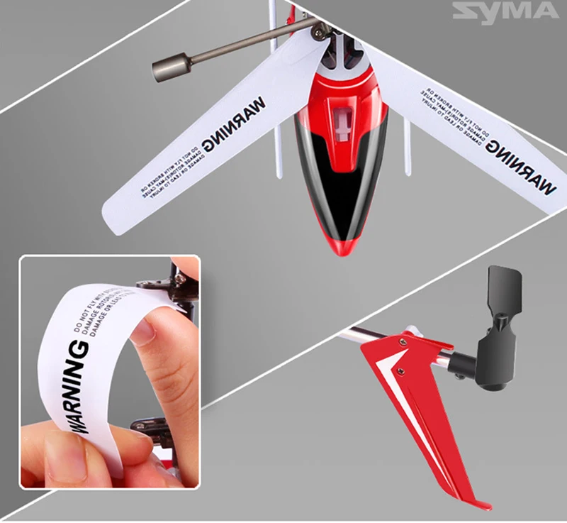 SYMA S39 RC вертолет 3 канала оснащен гироскопом светодиодный светильник дистанционное управление расстояние 100 м детский подарок красный/белый