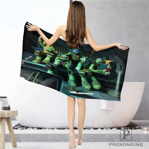 Face or Bath Towel Таможня Черепашки Ниндзя-(2) тряпка для ванной комнаты полотенце s лицо полотенце/банное полотенце Душ Полотенце s Размер 33x74 см/72x143 см#18-12-16-02-63 - Цвет: Face or Bath Towel