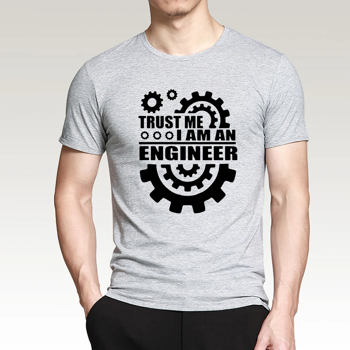 Летние мужские футболки из хлопка, trust me, I AM AN ENGINEER, футболки с круглым вырезом, Забавные топы, уличная одежда, брендовая одежда, camisetas - Цвет: gray1