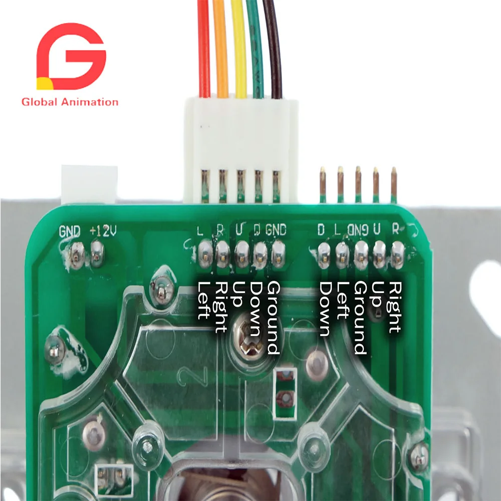 2 шт 12В подсветкой LED аркадный джойстик переключаемый 2/4/8 способ Fighters Stick