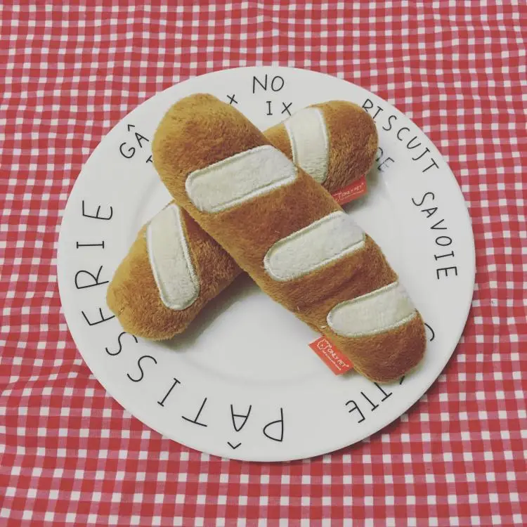 Игрушка для собак круассант коктейльный булочка ананас хлеб волнистая ткань