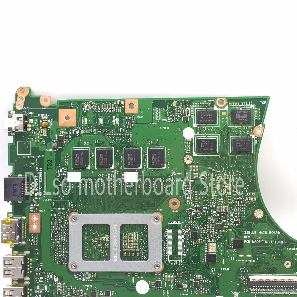 Billig KEFU S551lb Motherboard Für ASUS S551LB S551LN S551LA GT740M Laptop Motherboard I7 CPU Test Motherboard Neue Motherboard