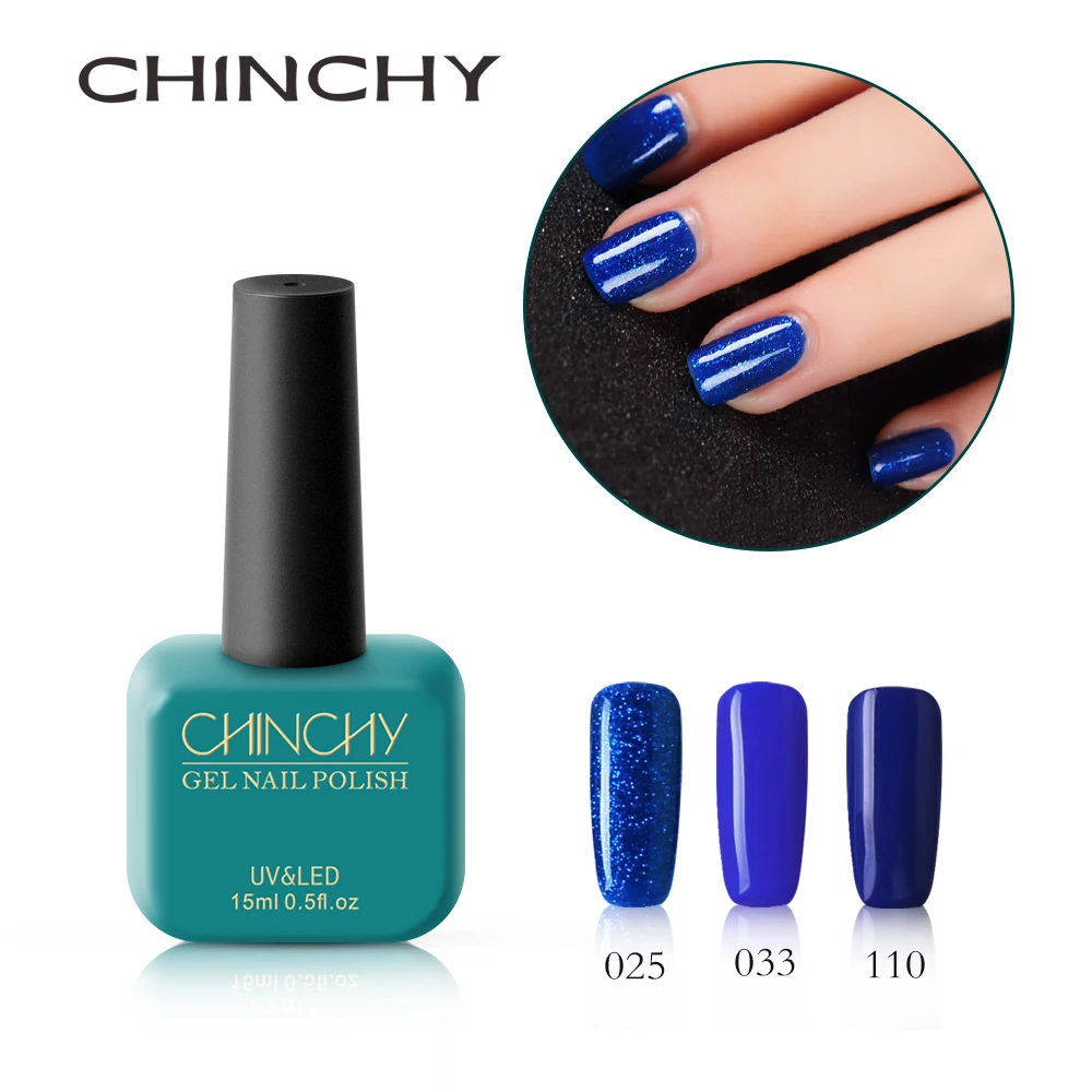 CHINCHY 15 мл * 3 Голубой Цвет ногтей Гель лак Для Ногтей Книги По Искусству Дизайн