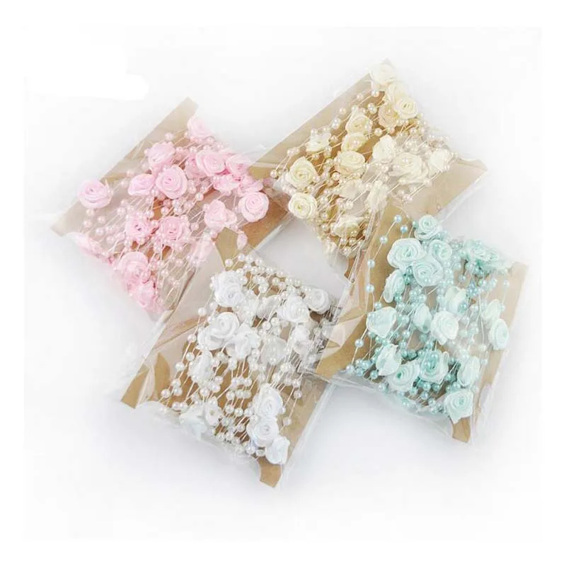 1 м Искусственные розы цветок пэчворк пластиковые жемчужные бусины рыболовная