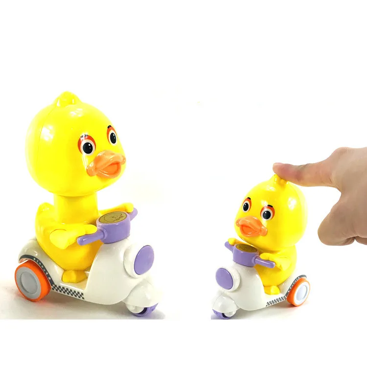 Newest Explosive Pressure on Little Yellow Duck Return Cartoon Tricycle Gift Meng Non Remote Control Children's Toy |