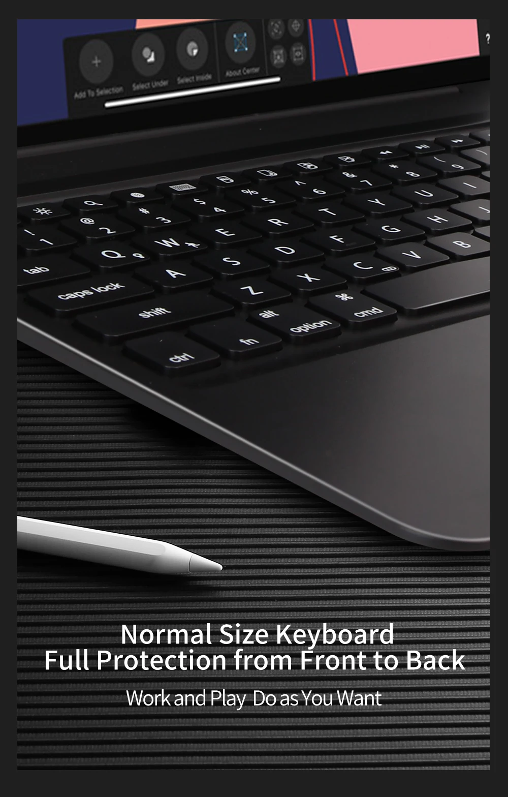 DUX DUCIS Bluetooth беспроводной клавиатура чехол для Apple iPad Pro 12,9 Смарт флип чехол для iPad Pro 12,9 чехол