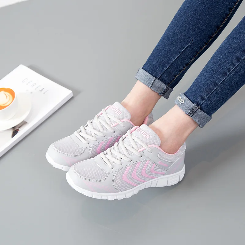 Кроссовки Lzzf женские прогулочные дышащие сетчатые плоская Вулканизированная