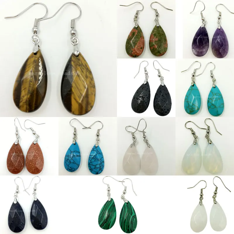 Тигровый глаз Unakite Howlite Кристальный малахит золотой камень Опаловый синий