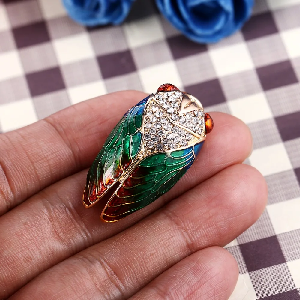 Эмалированная летняя брошка Tuliper Cicada в виде насекомых животных на заколках