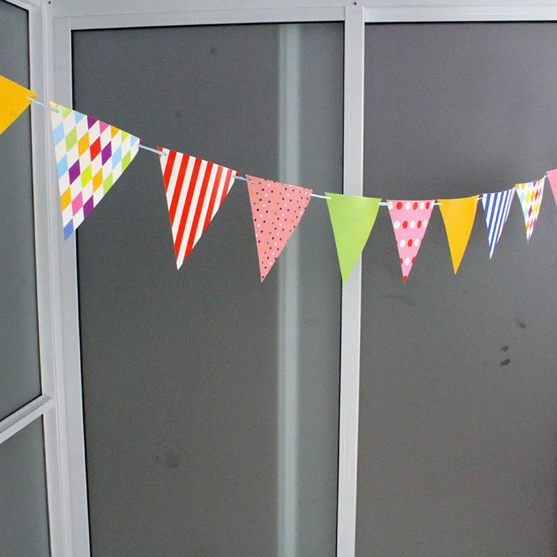 1 пакет бумажные флажки красочные на день рождения товары для сувениров баннер