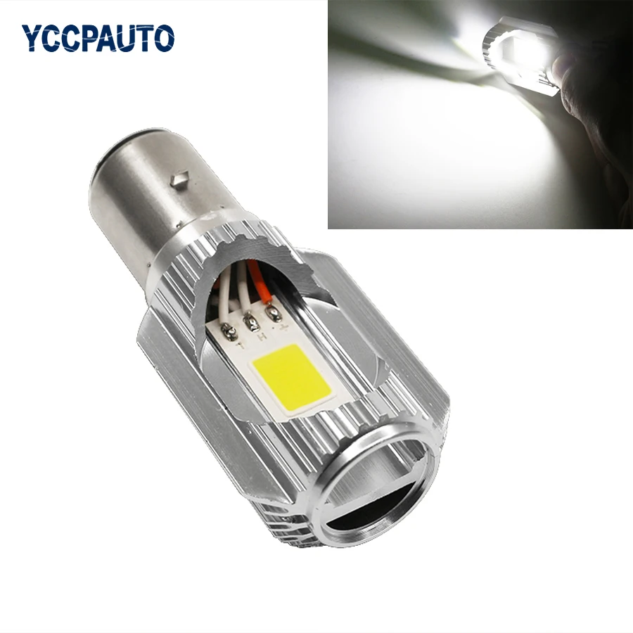 Мотоциклетная светодиодная фара YCCPAUTO H6 BA20D лампа ближнего/дальнего света для