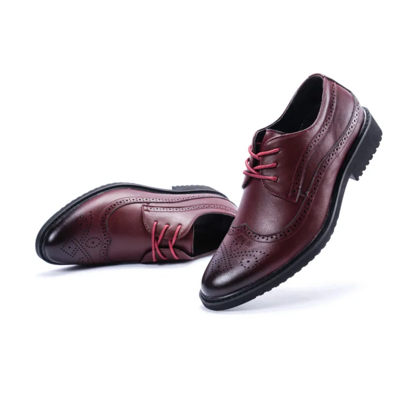 2018 Men Soft Comfort Leather Shoes Men's Formal Business High Quality Pointed Dress | Обувь