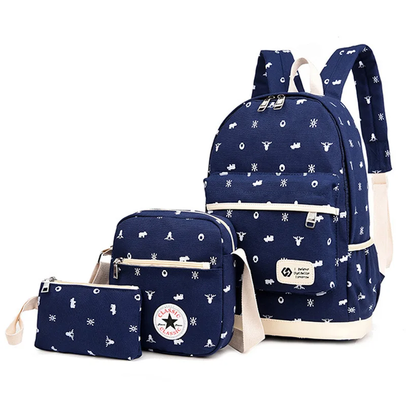 3 шт./компл. новый школьный рюкзак с принтом для подростков школьные сумки девочек
