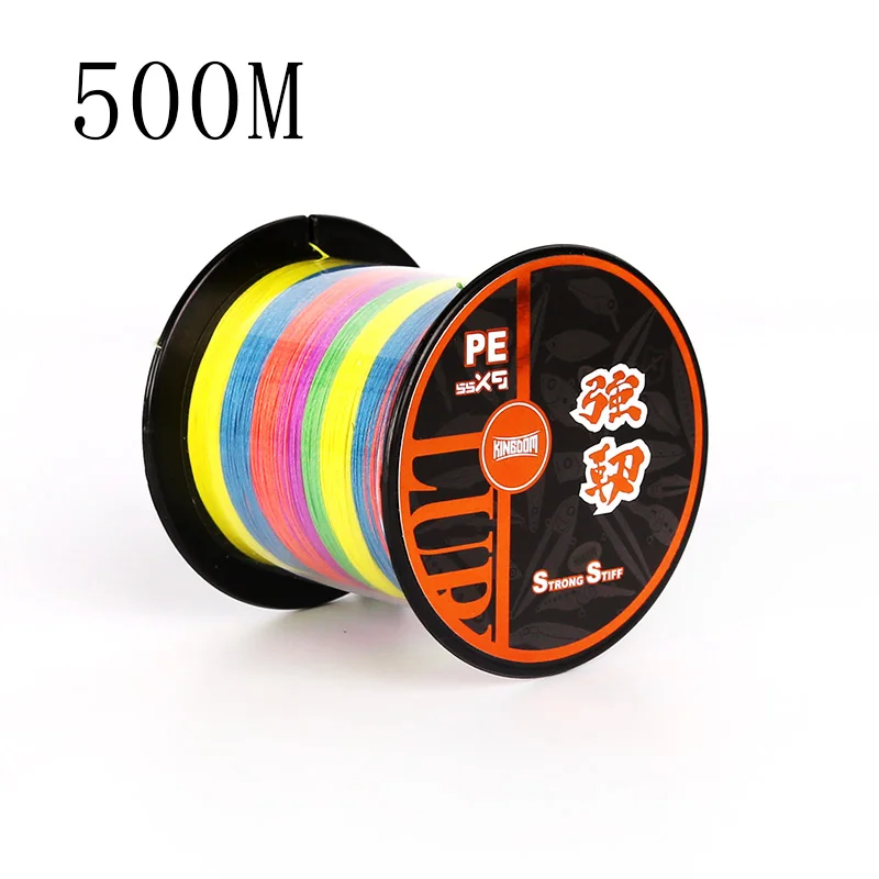 Kingdom 8+1 Strands Weaves 300M 500M PE Braided Fishing Line 15-65LB Super Strong Lines Saltwater Weave Fishing Cord Pesca Wire - Цвет: 500M