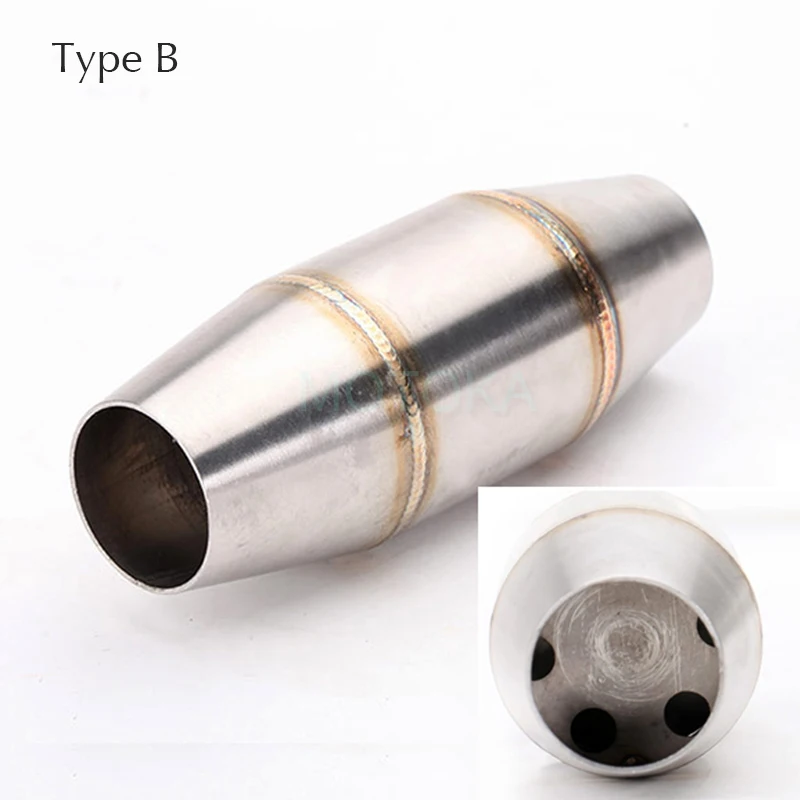 Motorcycle Modified Exhaust Pipe System Catalyst Expansion Chamber Inlet 35mm Middle Link Adapter Noise Sound Eliminator |
