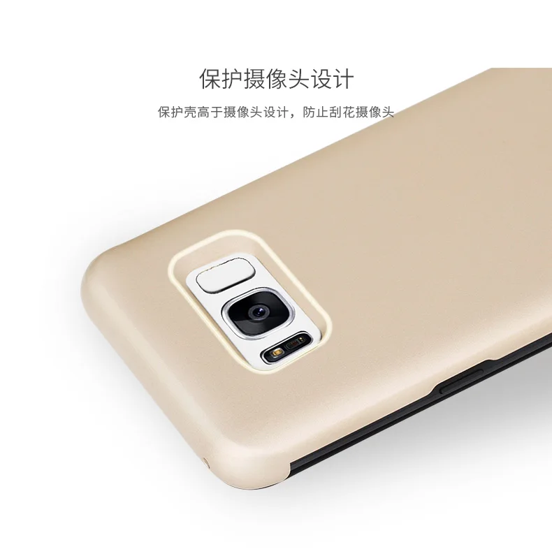 Новинка для samsung Galaxy S8 5,8 ''/S8 Plus 6,2'' изогнутый экран известный бренд полный вид окно умный чехол для телефона флип чехол