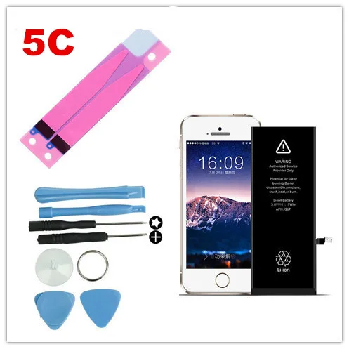 OEM батарея телефона для iphone 5C реальная емкость 1510mAh с набором станков|battery for|phone