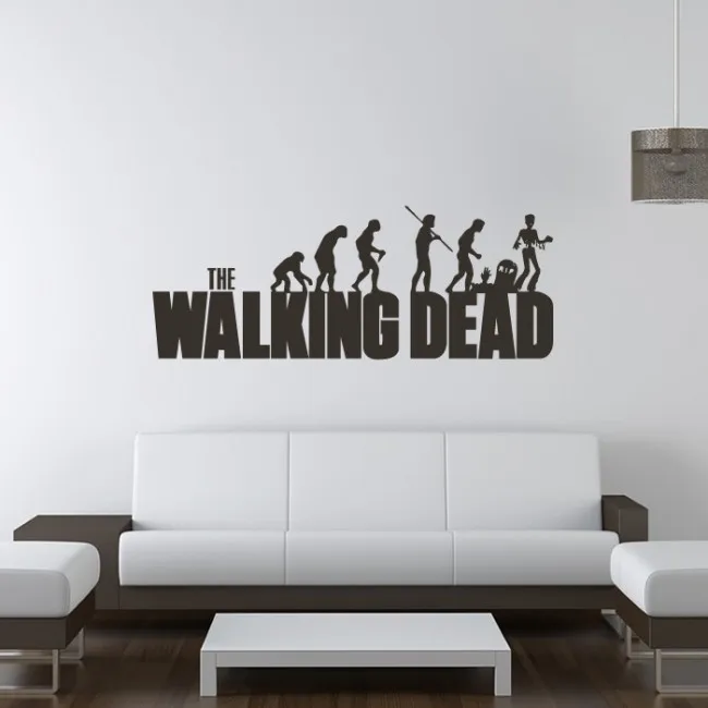 The Walking Dead Evolution Wall Sticker the Walking Dead Wall Art Banksy Vinyl Wall Art Wall Stickers Home Decor 4 Sizes image 3