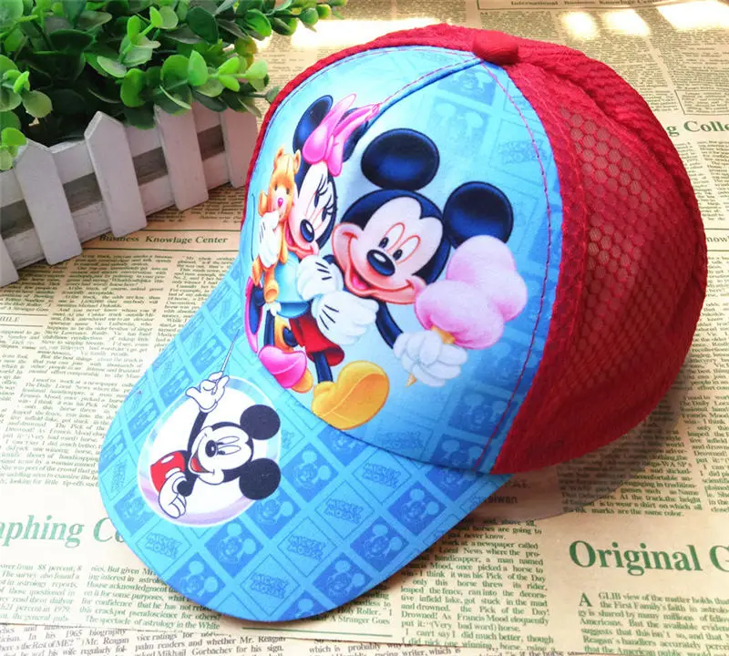 Disney, новая детская шапка принцессы с героями мультфильмов, летняя шапка с сеткой, бейсбольная кепка для детского сада, детские шапки