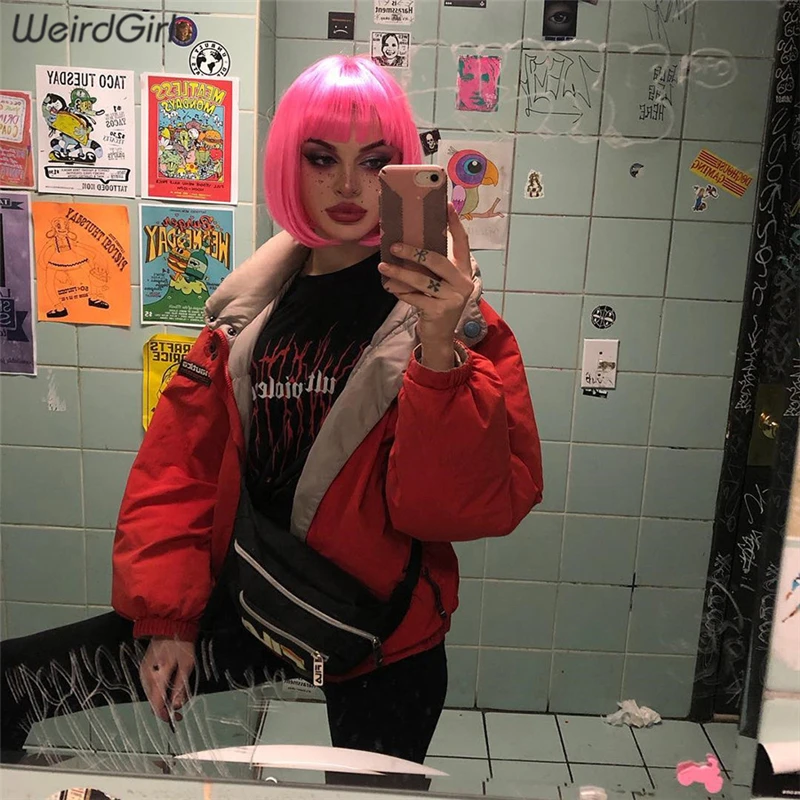 Weirdgirl, женские футболки, модные, повседневные, с буквенным принтом, футболка с круглым вырезом, короткий рукав, femme, полная длина, топы для девочек, летние, свободные, Новинка