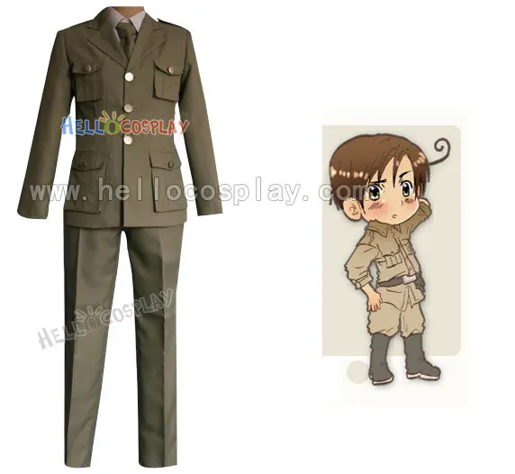Военная Униформа Hetalia Axis Powers Южная Италия костюм для косплея H008 | Тематическая
