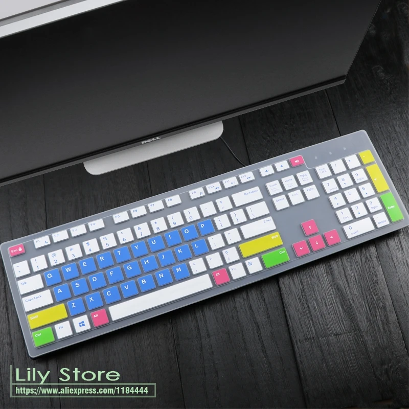 candyblue Для Dell KM636 беспроводная клавиатура и Dell KB216 Проводная клавиатура все в одном ПК клавиатура крышка кожи - Цвет: candyblue