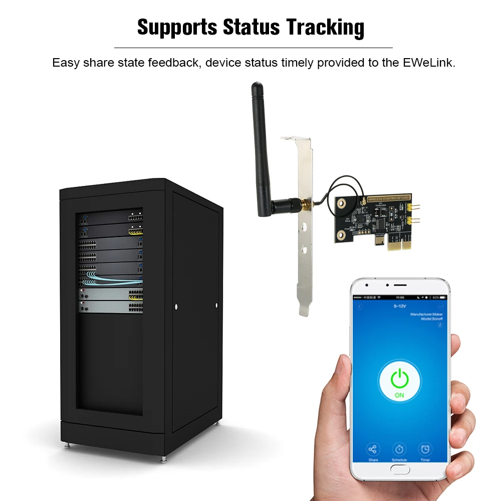 eWeLink Mini PCI-e Desktop PC WiFi Wireless Smart Switch Remote Control Boot Card Relay Module Restart Turn On/OFF | Электроника
