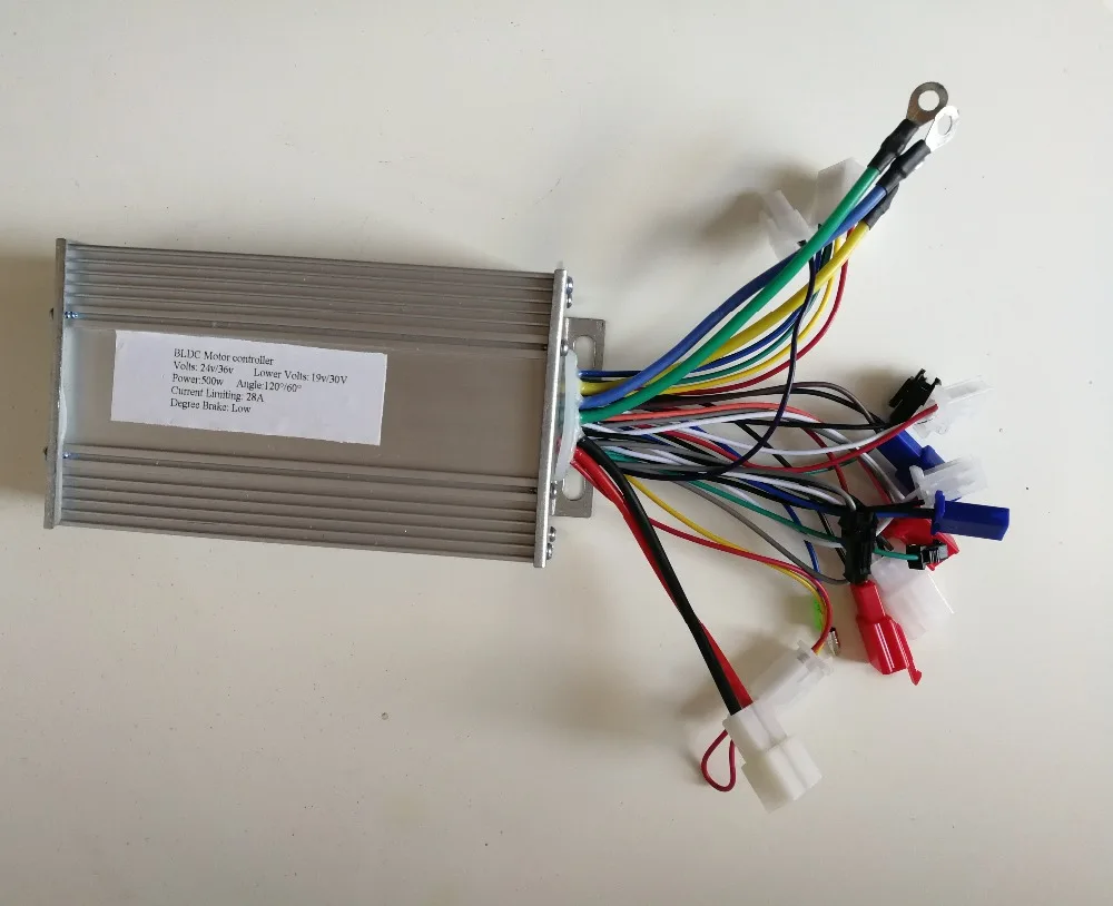 Бесшумный 60/120 угол 24v 36v 48v 500W регулятор вентильного двигателя Байк, способный преодолевать Броды контроллер мотор для центрального движения контроллер