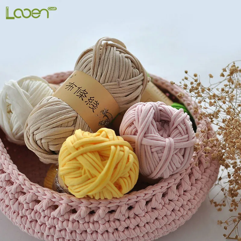 1 шт 100 г/шт. 30 м Looen Вязание толстой нитью крючком Ткань Пряжа DIY сумка ковер подушка хлопок ткань футболка