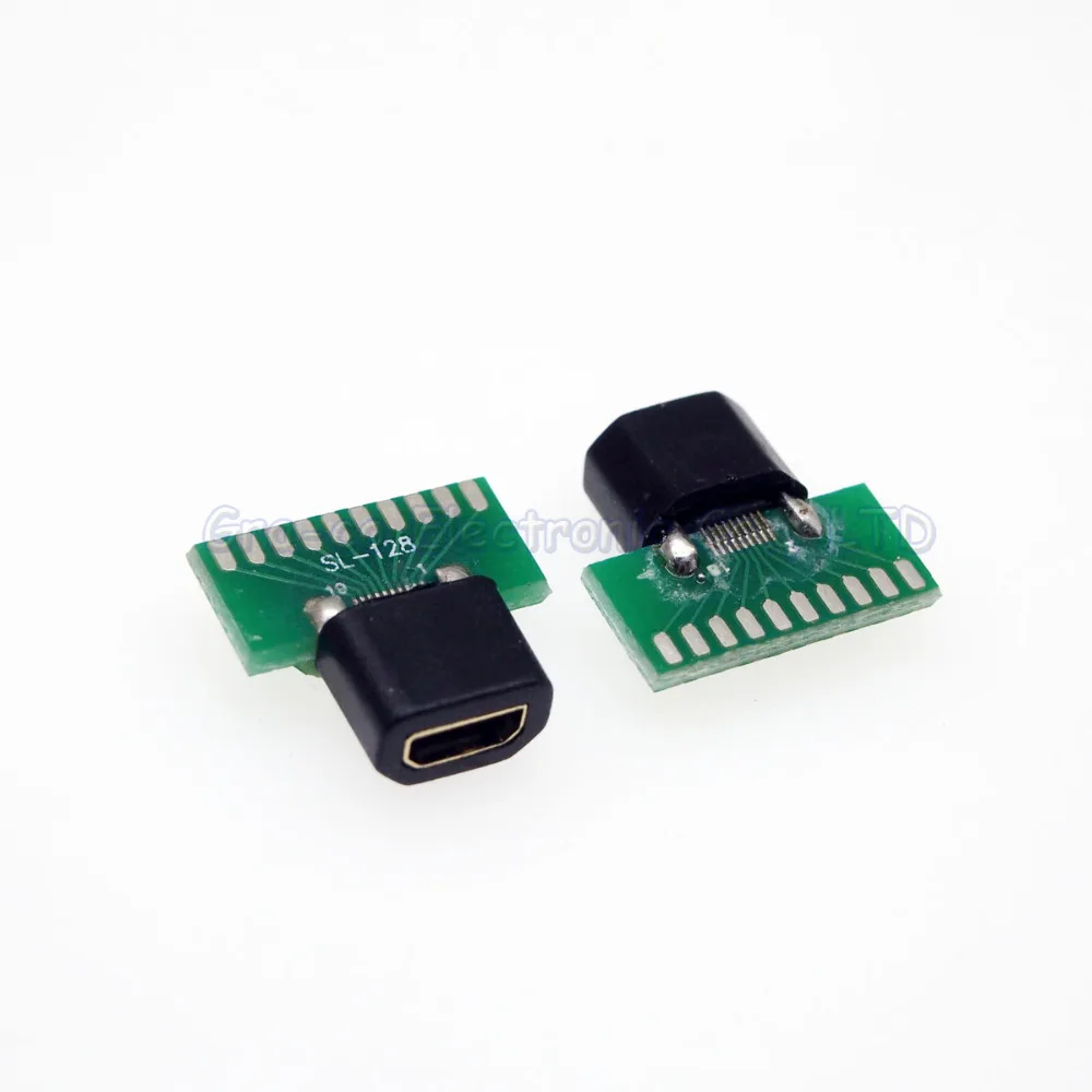 5 компл. 2 в 1 микро гнездо для HDMI разъем MICRO HDMI с печатной платой с пластиковой оболочкой