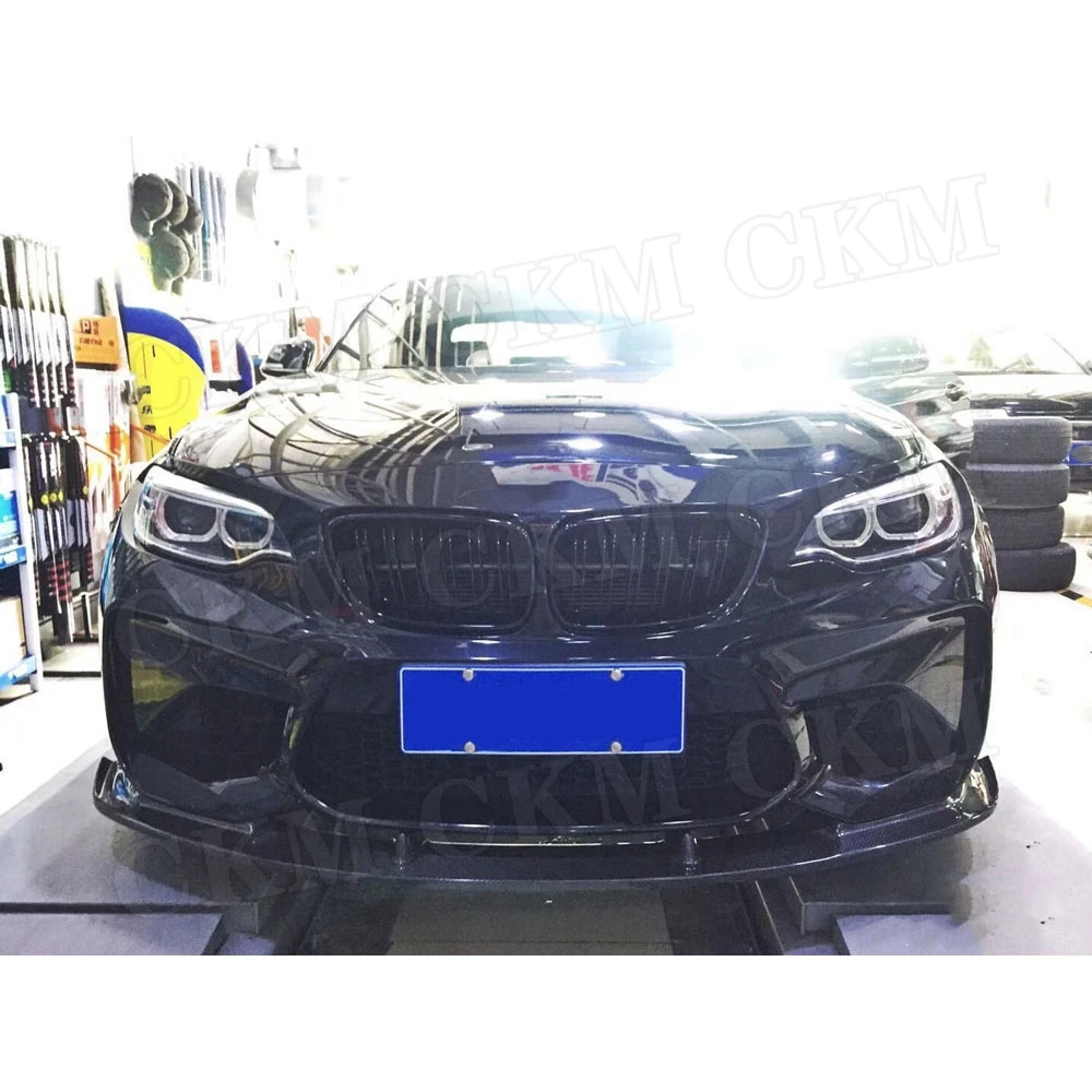 Передний бампер из углеродного волокна 2 серии спойлер для губ в 3D стиле BMW F87 M2 2016