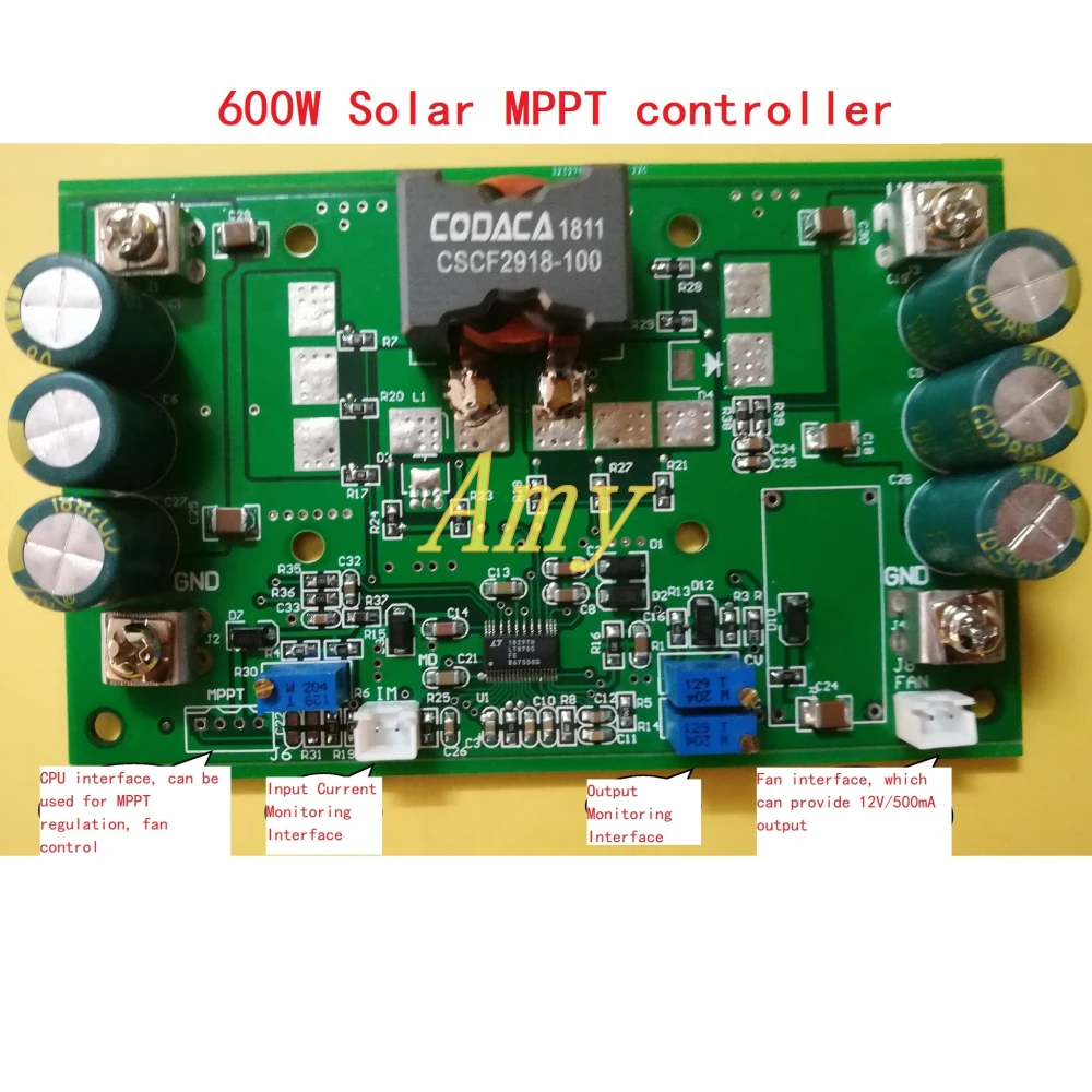 600 Вт Солнечный MPPT CC-CV зарядка 2,8-80 в LT8705 автоматический повышающий и понижающий светодиодный постоянный ток