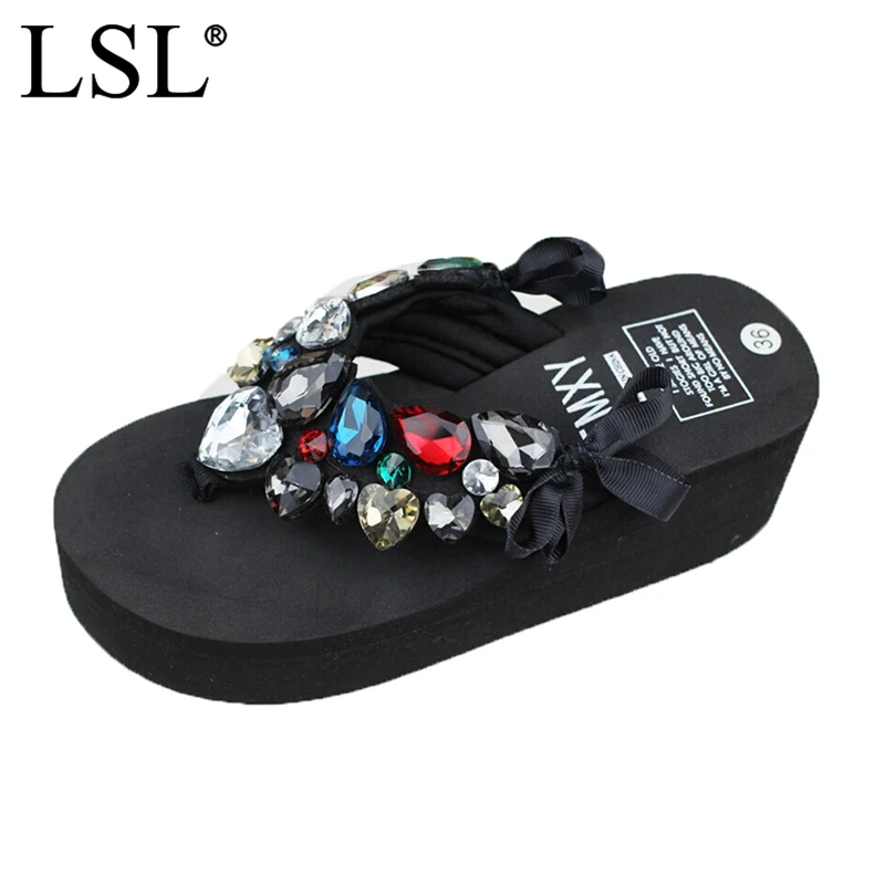 Прямая поставка Летние сандалии на платформе Криперы толстой мягкой подошве