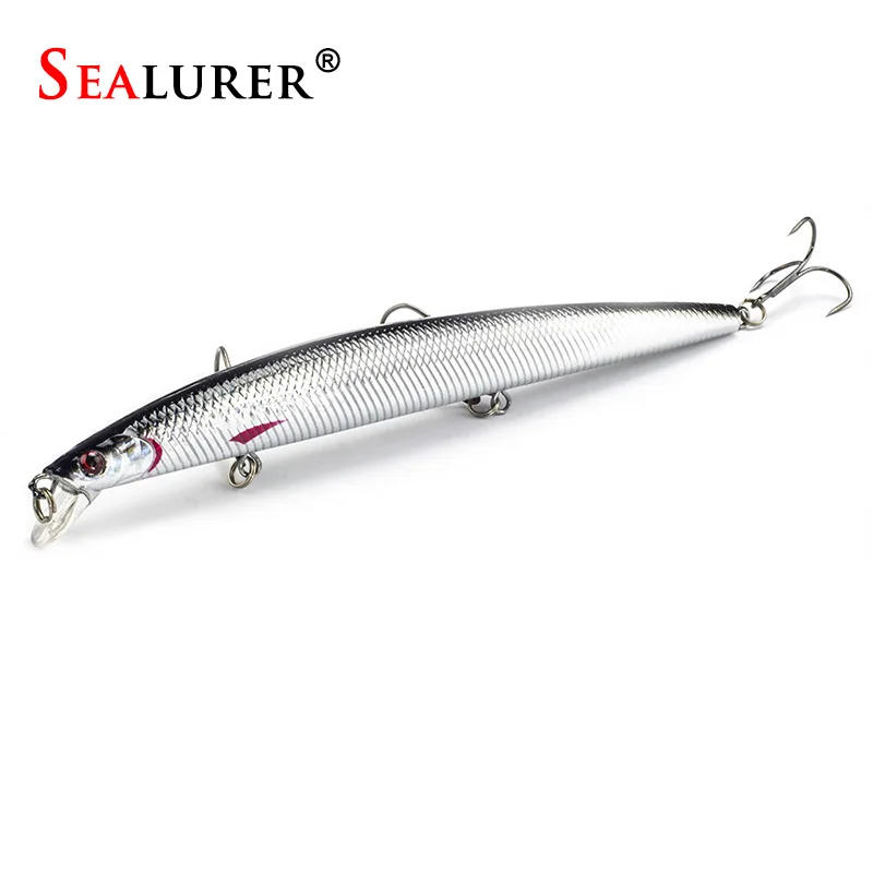 10pcs Long Minnow Fishing Lure Plastic Hard Bait 18cm 26g Isca Artificial Crankbait Pike Like Wobbler 10 Colors 3 Hooks | Спорт и