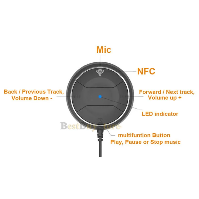 XCGaoon NFC Bluetooth 4 0 Handsfree Car Kit Громкая связь для всех мобильных телефонов можно