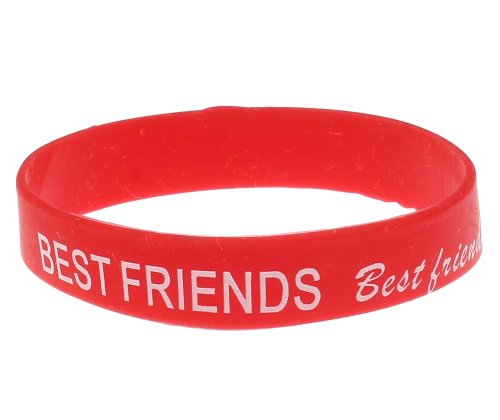 

2017 New Fashion Trendy Silicone Rubber Wristband Flexible Wrist Band Cuff Bracelet Bangle for best friend Bracelet bands 10Pcs