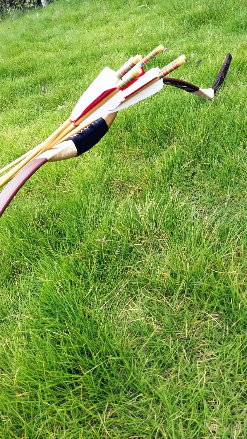 Популярный комплект с длинным бантом! Традиционный длинный лук для стрельбы из