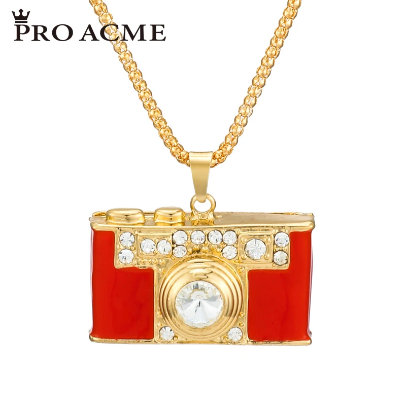 Pro acme Новинка Камера модель длинный кулон Цепочки и ожерелья для Для женщин
