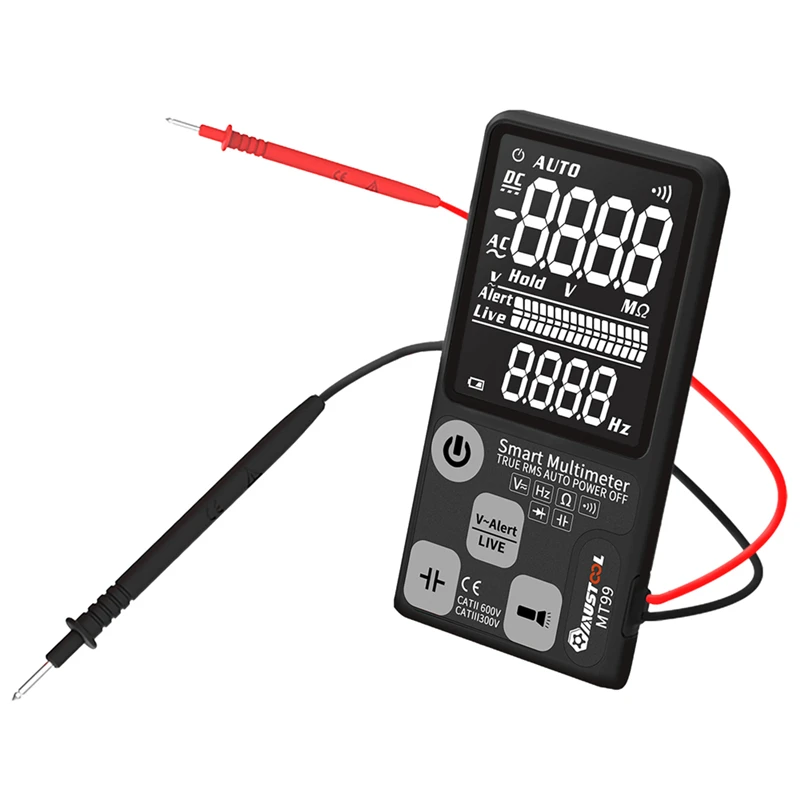 Модернизированный MUSTOOL MT99 True RMS 9999 отсчетов цифровой мультиметр в сверхвысоком разрешении EBTN ЖК-дисплей 3 он-лайн Дисплей Полная Авто Диапазон Смарт DMM