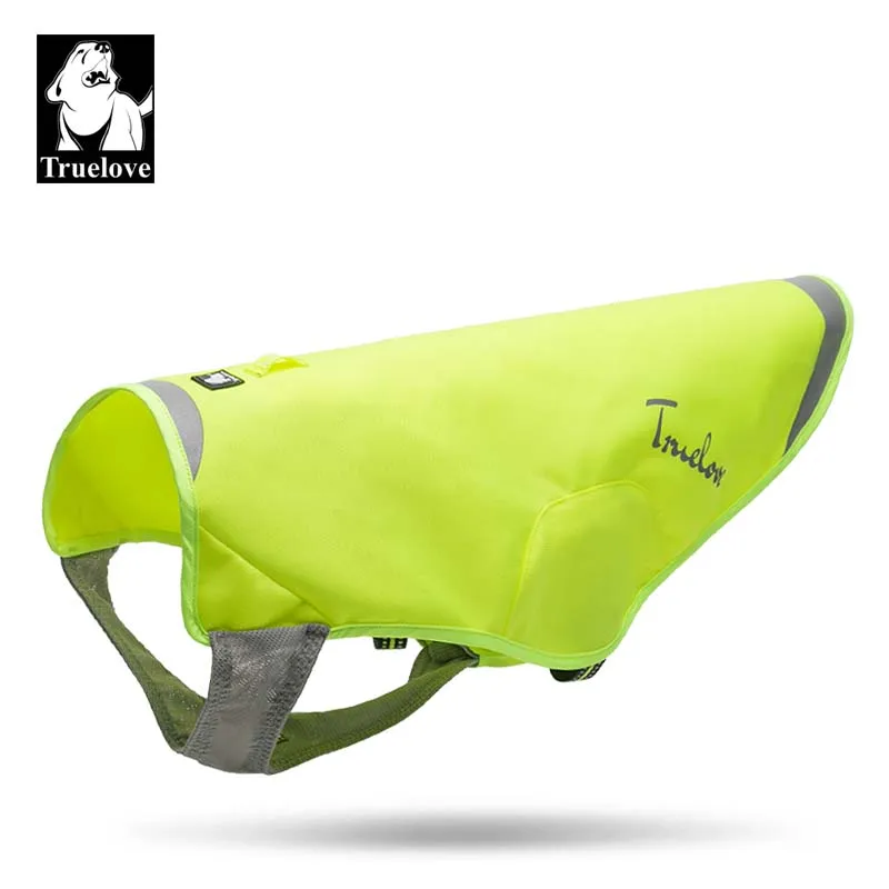 Neon Yellow Truelove собачья спортивная куртка высокая видимость Светоотражающая Водонепроницаемая Dupon куртка безопасное пальто для собак Одежда для домашних животных для собак Прямая поставка - Цвет: Neon Yellow