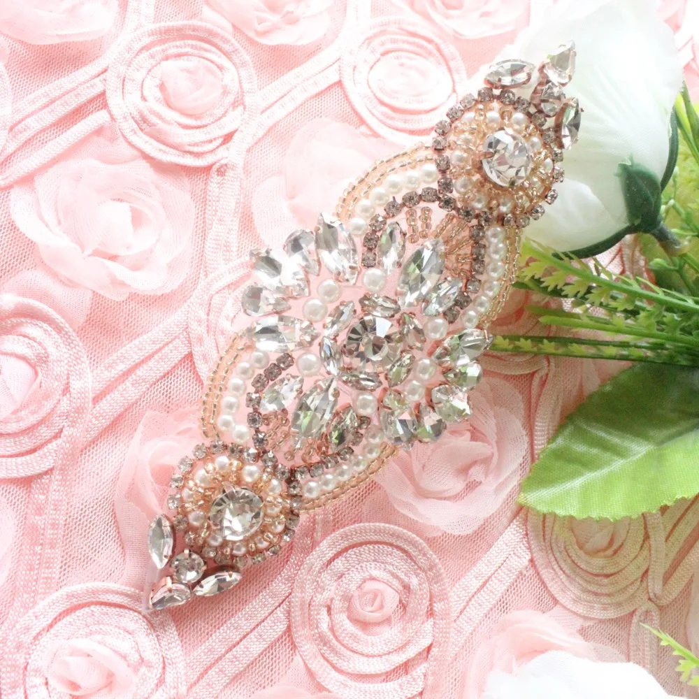 (10 pieces) Hand beaded black rhinestone applique Iron on sew crystal patches for wedding dress bridal sash belts | Дом и сад