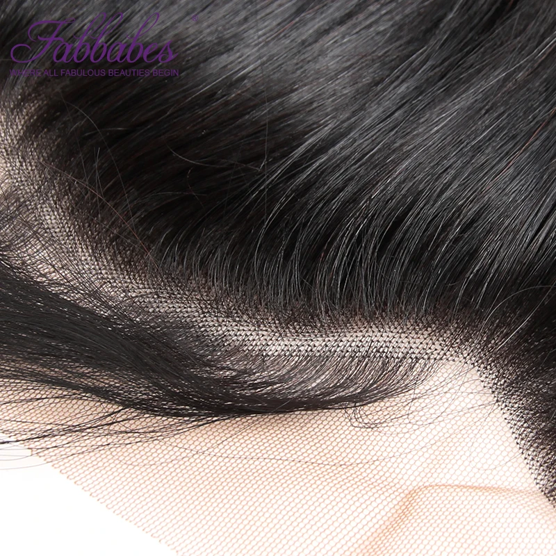 Fabbabes волос 13*4 уха до Малайзии прямые волосы кружева фронтальной 100% человеческих
