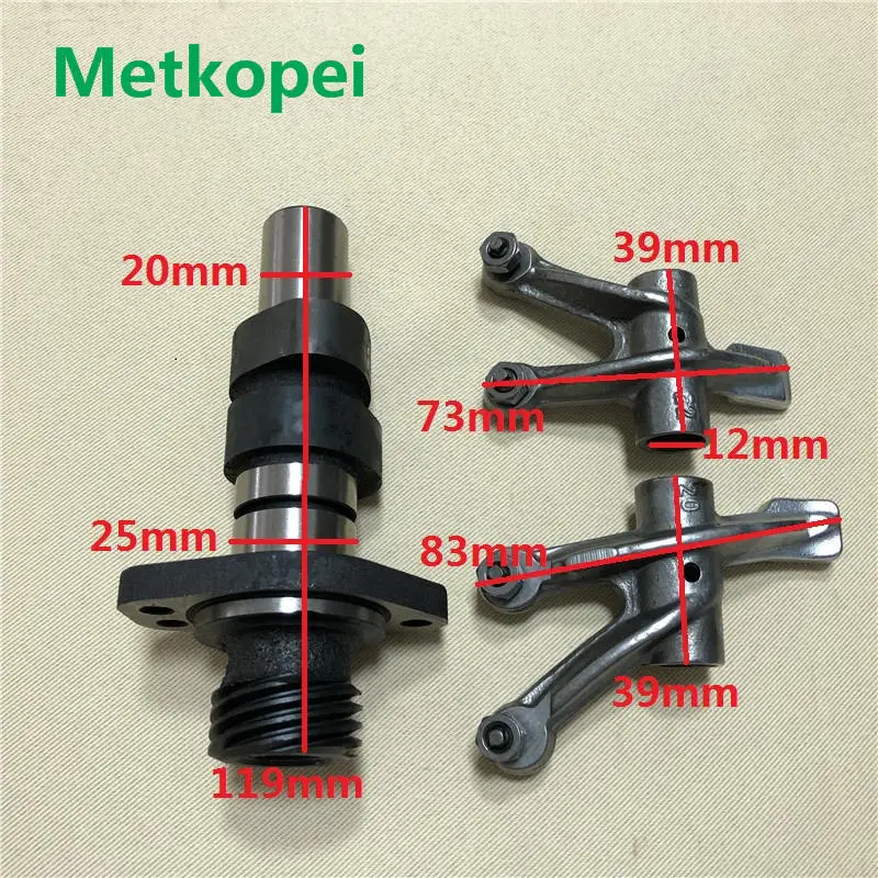camshaft with rocker Мотоцикл GN250 DR250 TU250 двигателя распределительного вала и коромысла для Suzuki 250cc GN DR TU 250 толкатель клапана кулисой - Цвет: camshaft with rocker