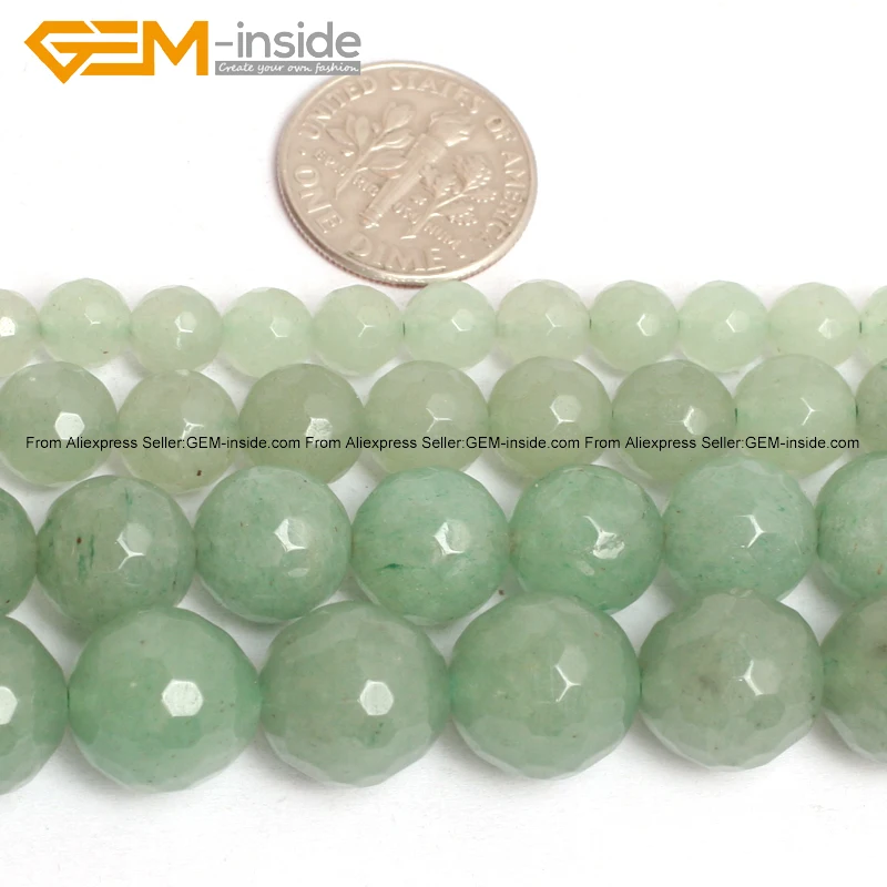 Драгоценный камень-внутри натуральный круглый гладкий авантюрин граненый бисер