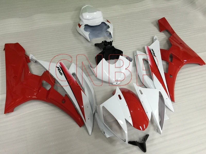 Обтекатели для YAMAHA YZFR6 2006 - 2007 Белый Красный обтекатель мотоцикла YZF R6 комплекты